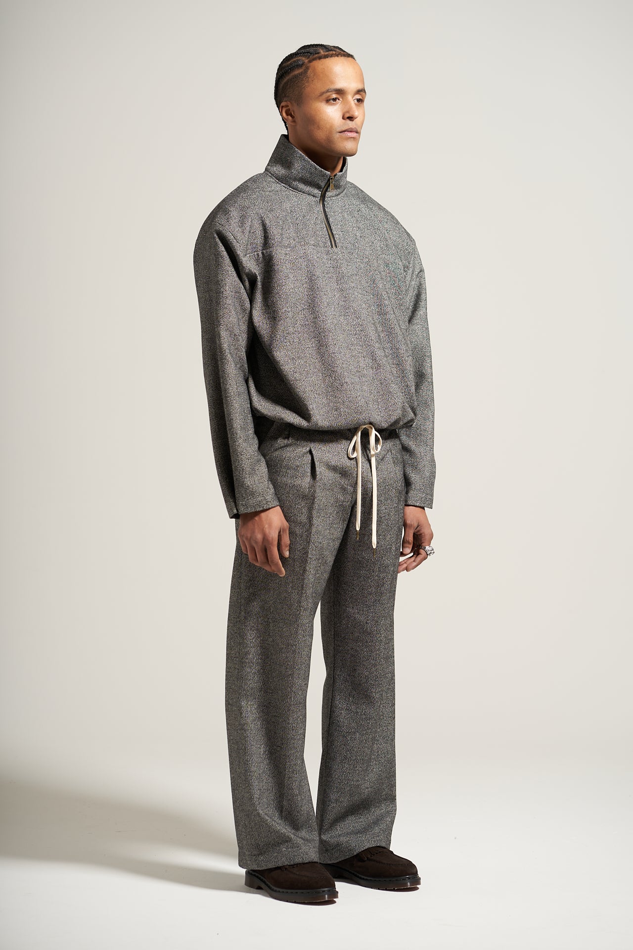 The Grey Speckle Quarter Zip