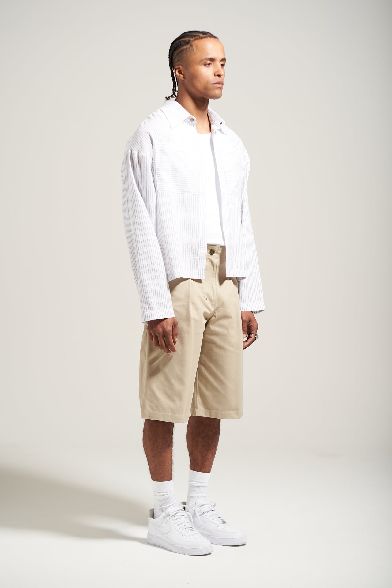 The Stone Pleated Work Short
