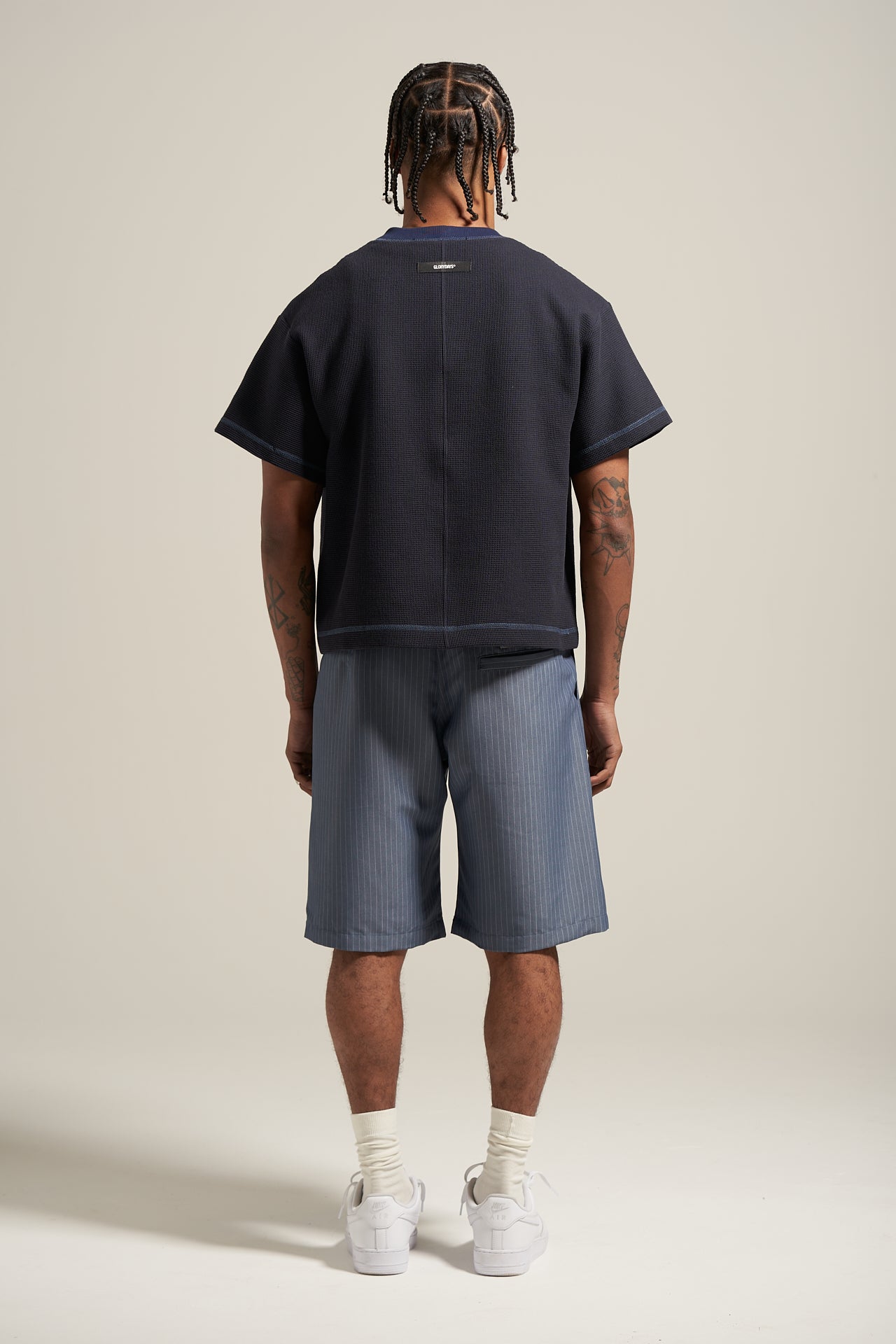 The Navy Waffle Tee