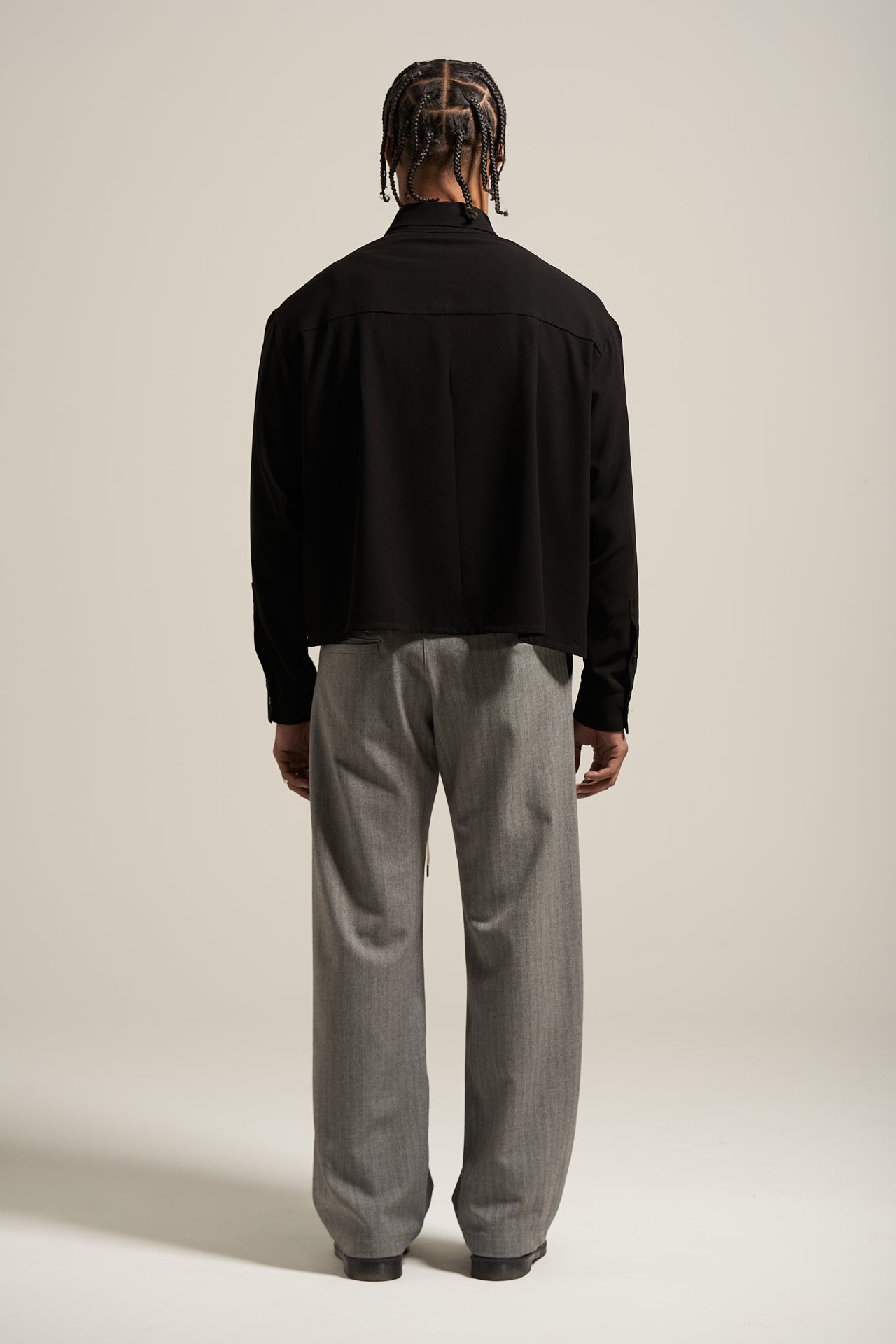 The Slate Herringbone Flow Pant