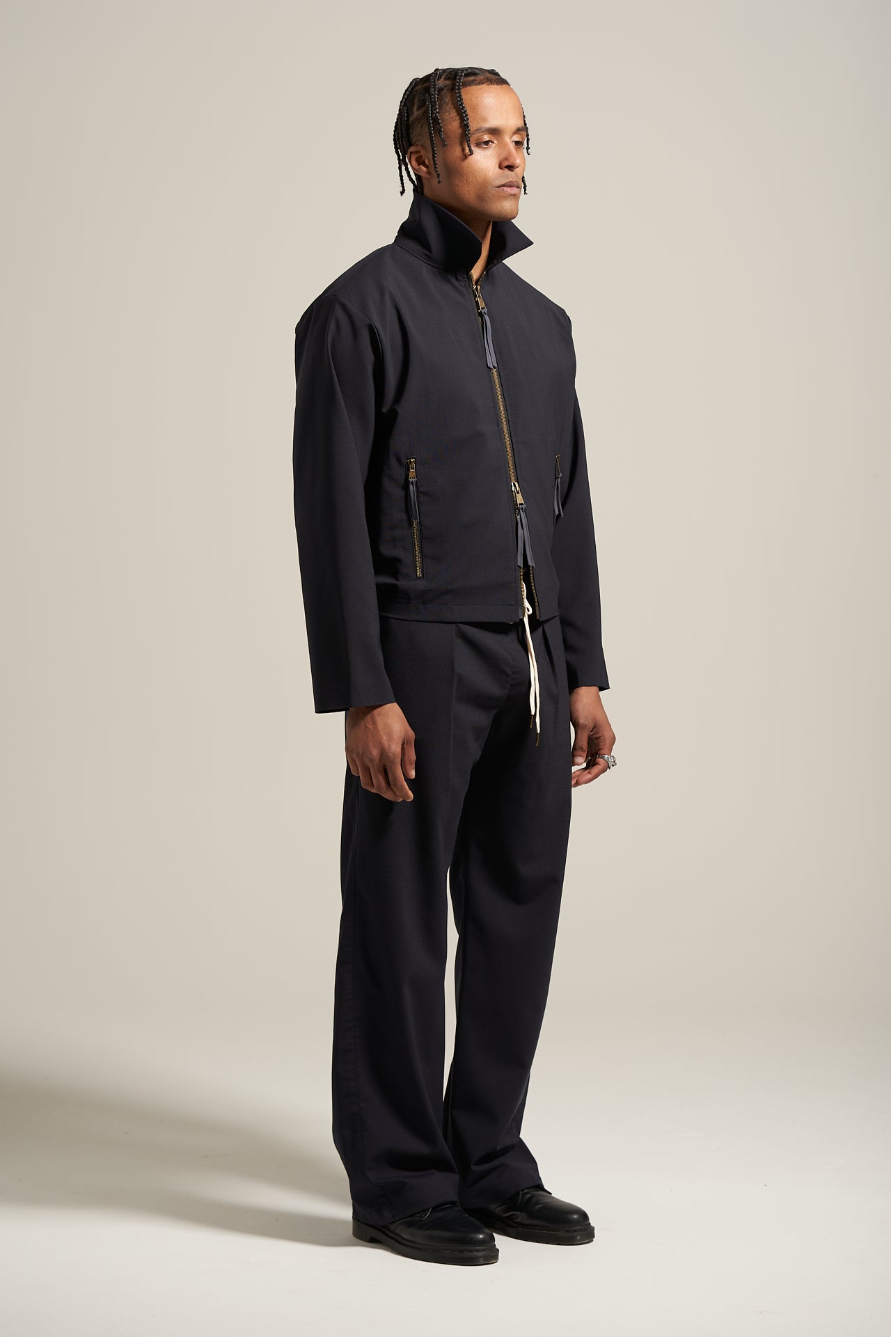 The French Navy Flow Pant