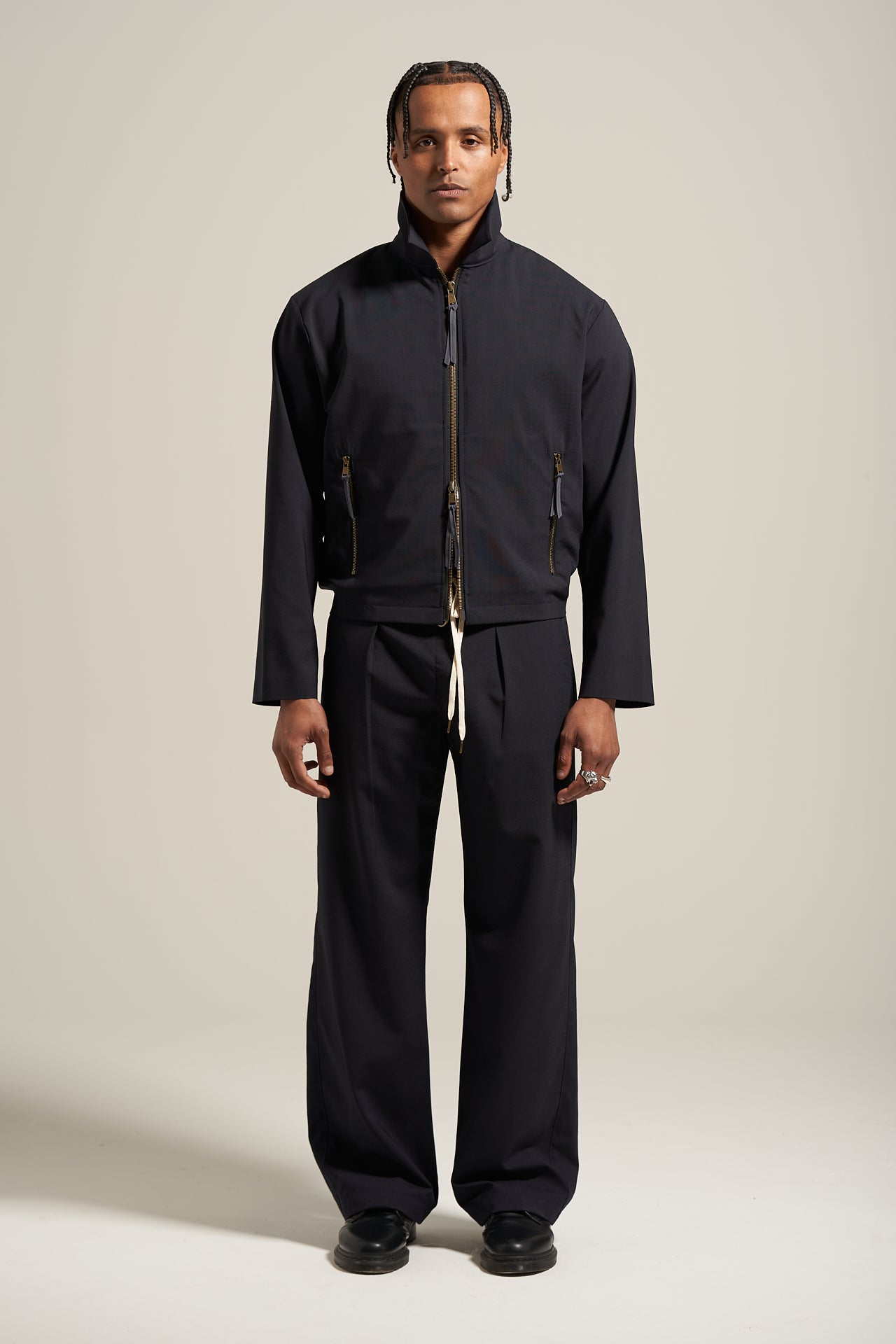 The French Navy Flow Pant