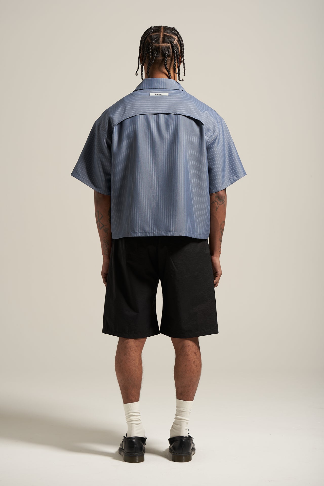 The Steel Pinstripe V-cut Shirt
