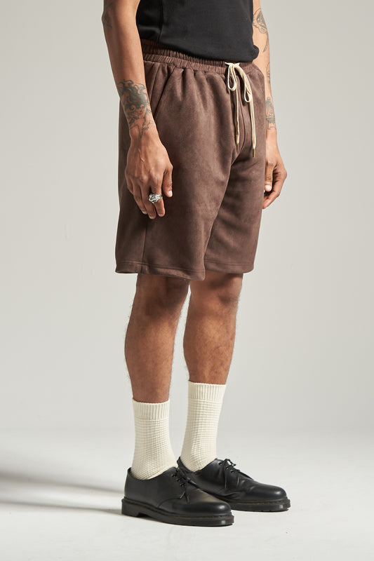 The Umber Suede Jersey Short