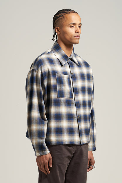 The Navy Flannel Flow Shirt