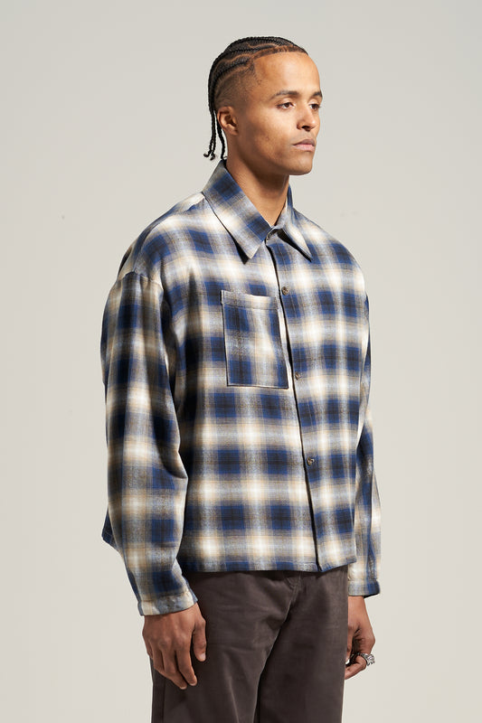 The Navy Flannel Flow Shirt
