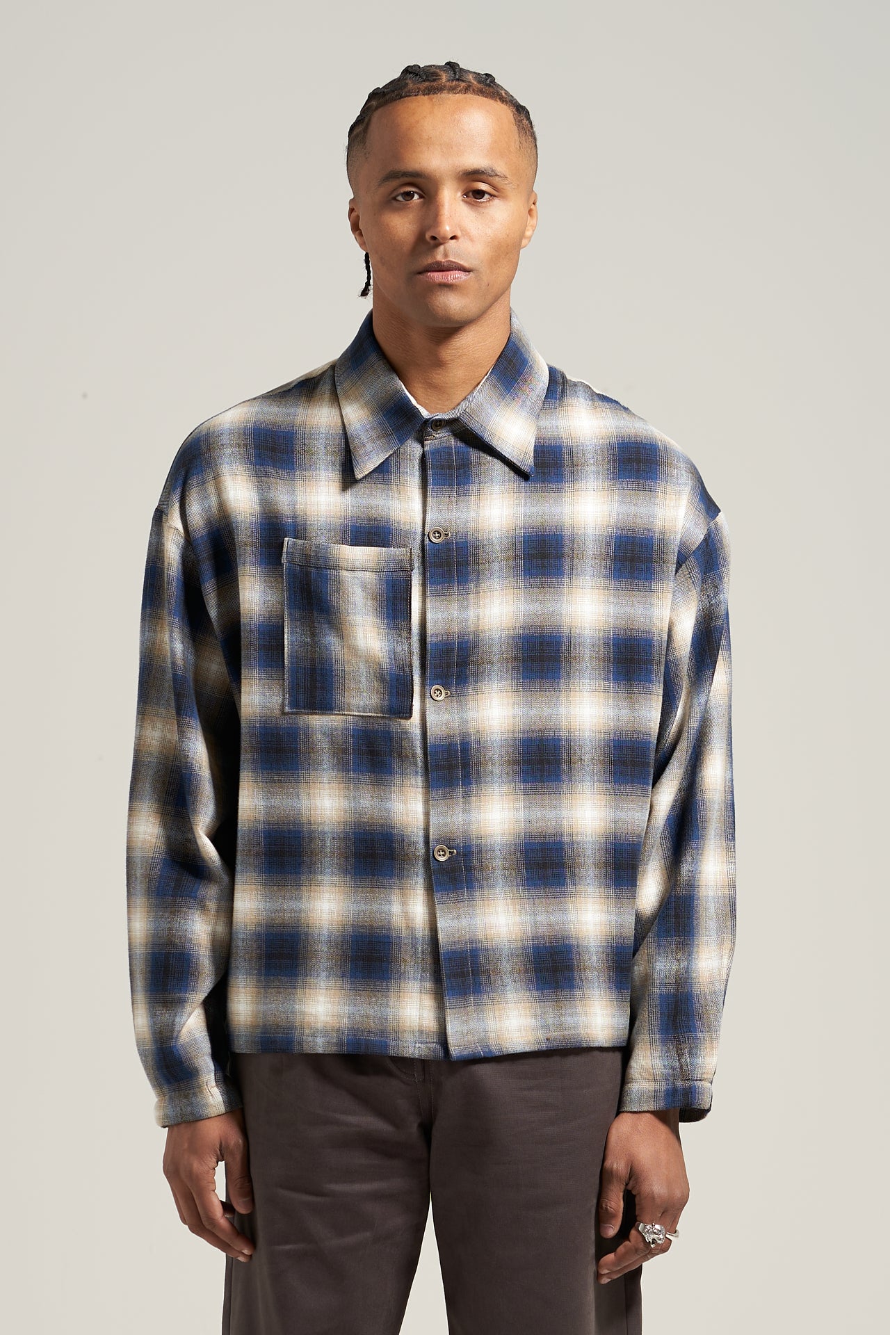 The Navy Flannel Flow Shirt