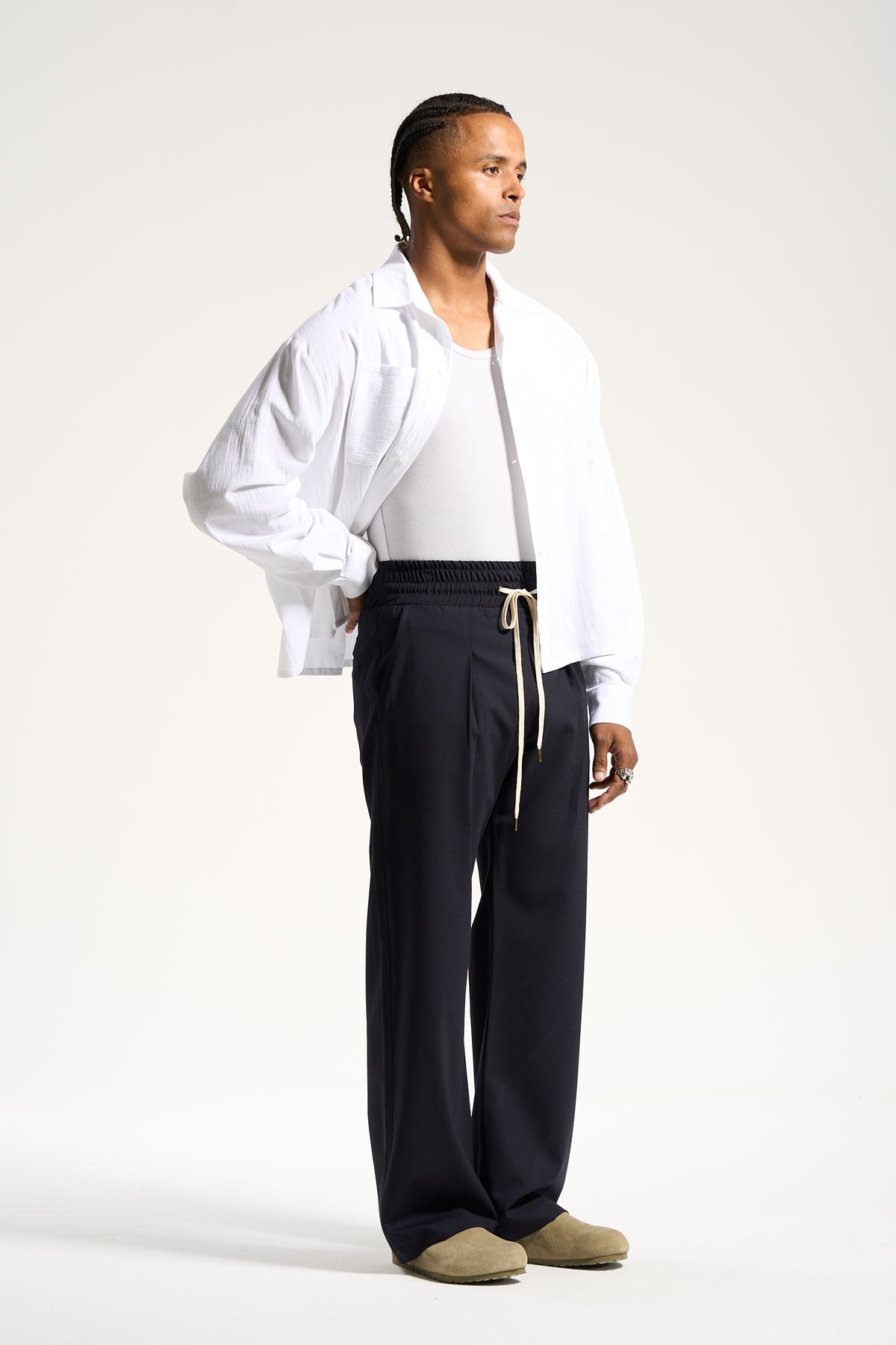 The French Navy Flow Pant