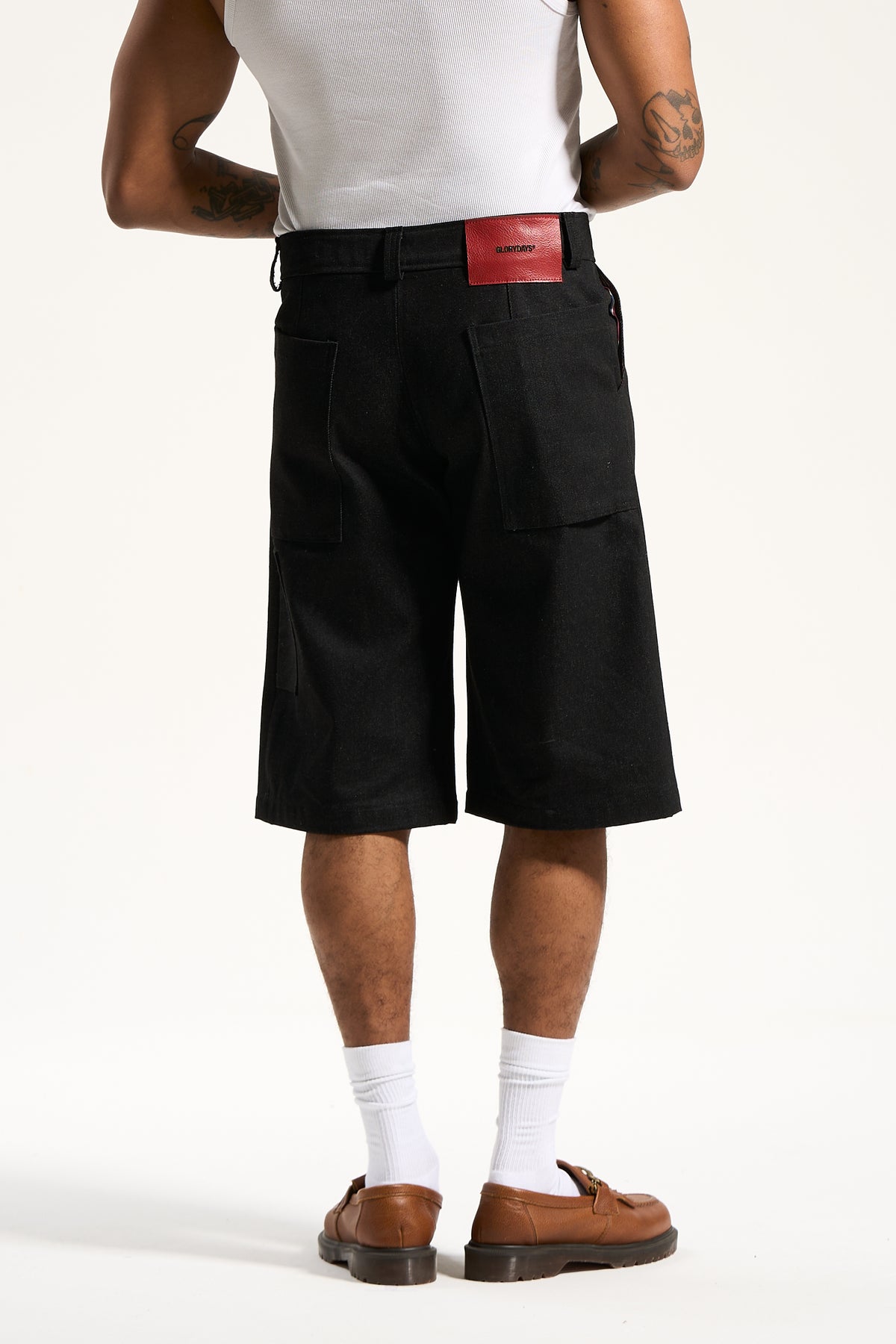 The Raw Denim Pleated Work Short