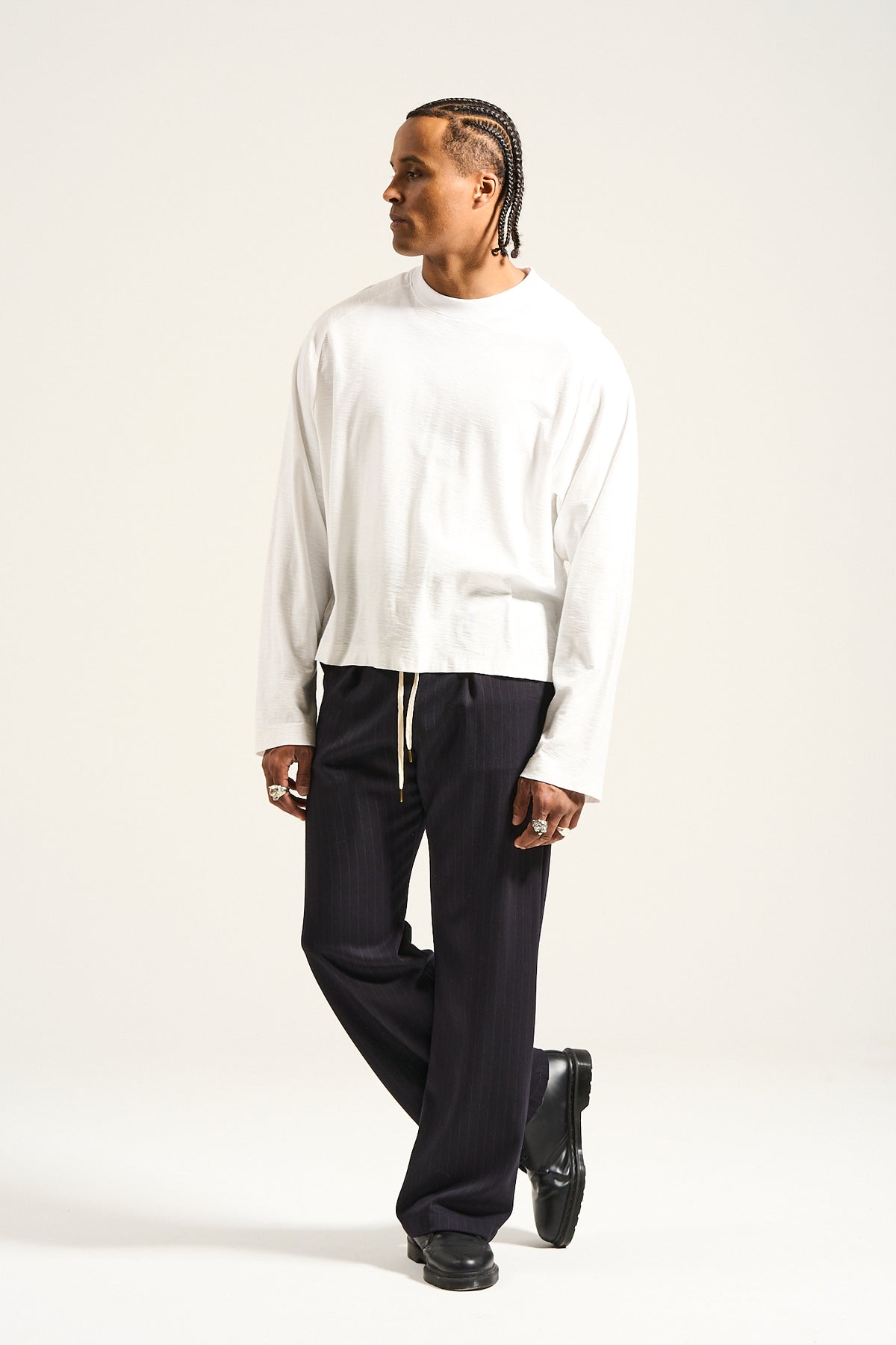 The Pinstripe Flow Pant