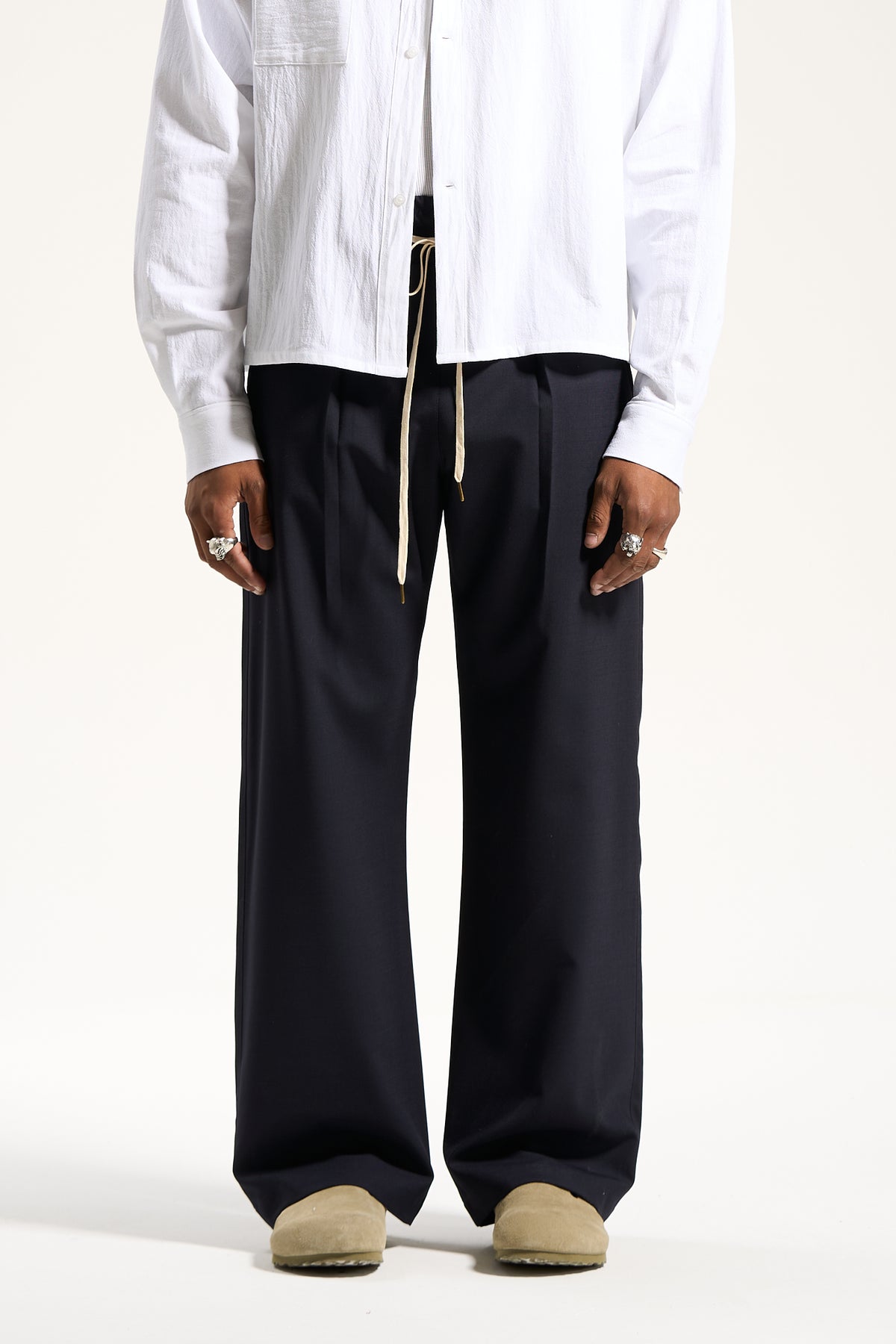 The French Navy Flow Pant