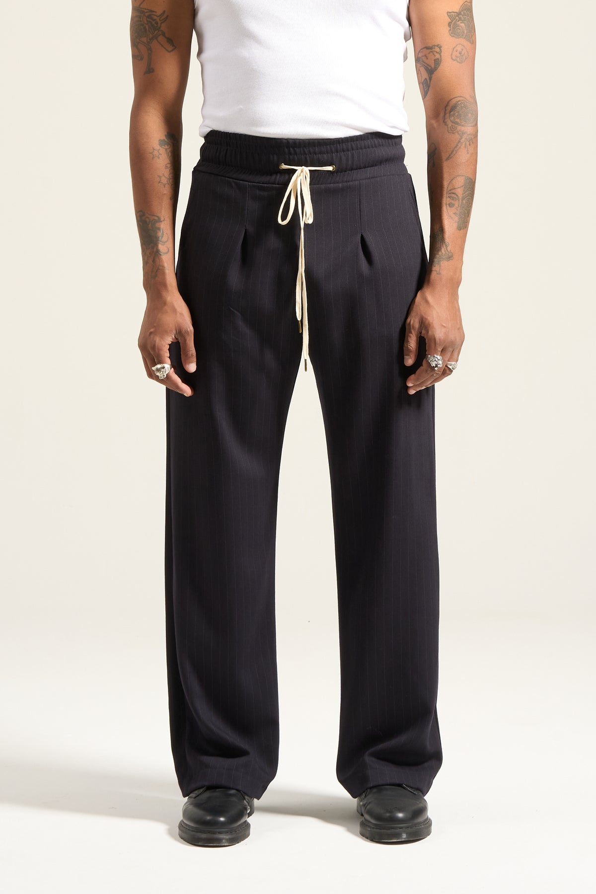 The Pinstripe Flow Pant