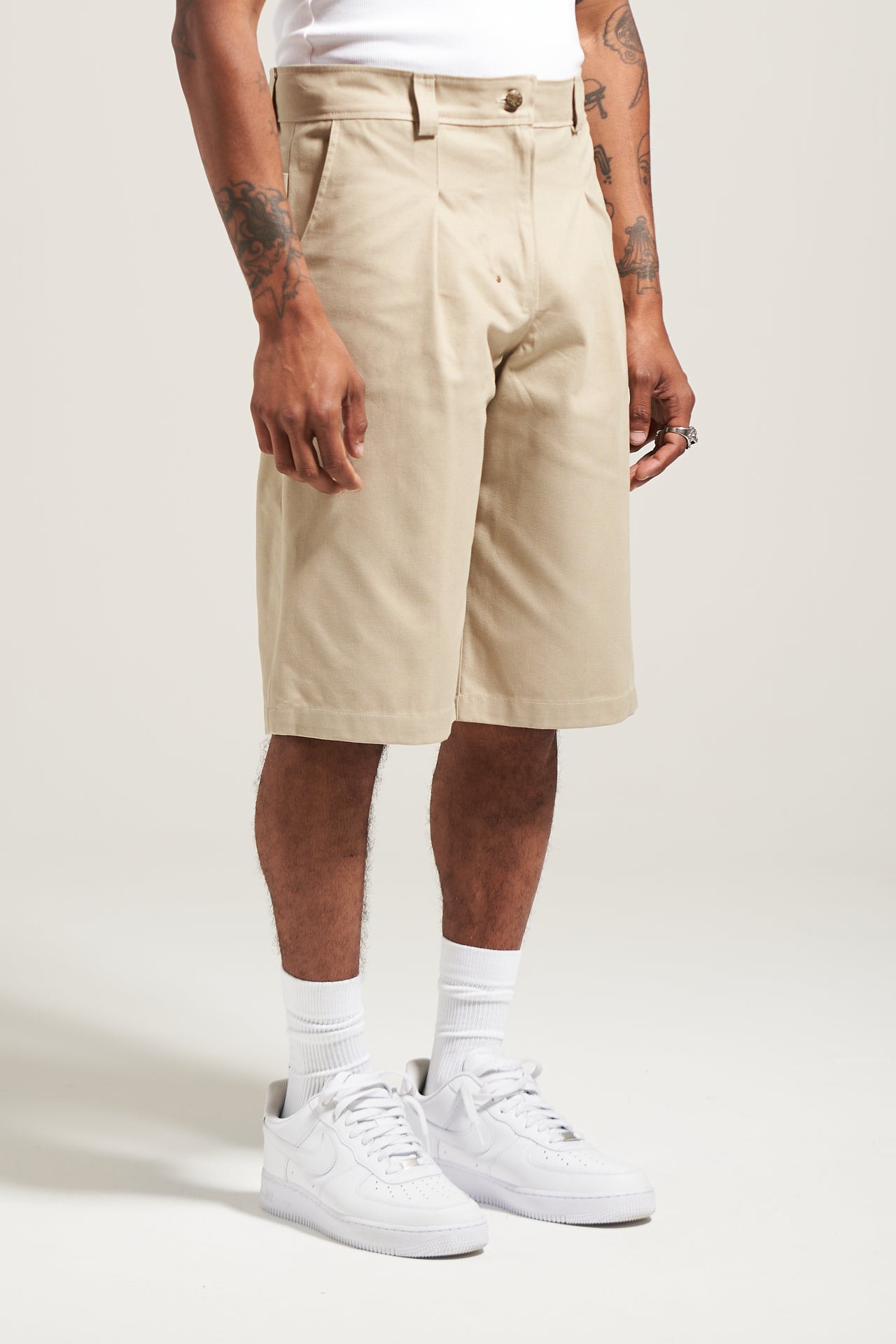 The Stone Pleated Work Short