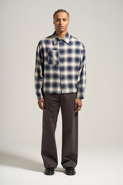 The Navy Flannel Flow Shirt