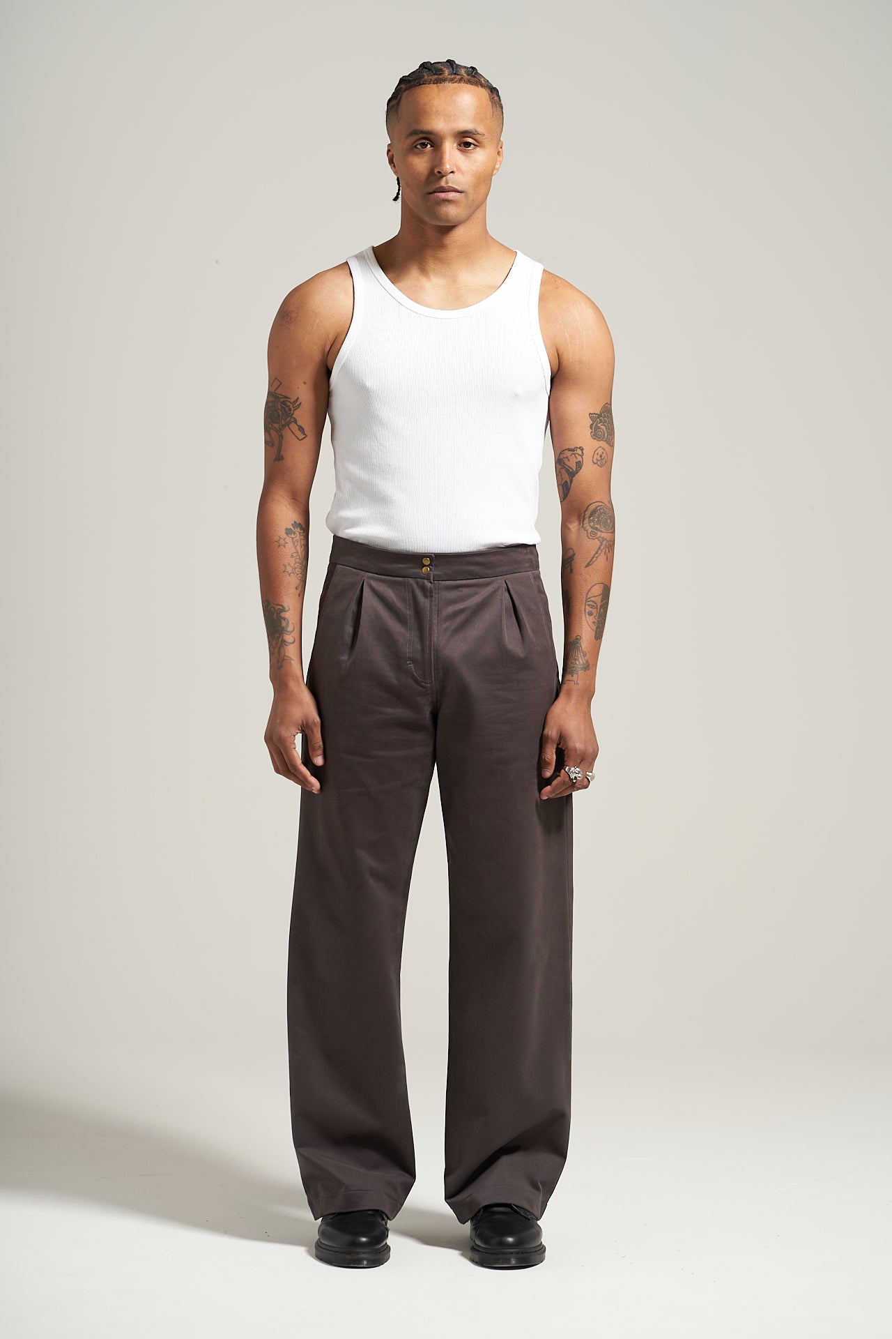 The Anthracite V2 Pleated Trouser