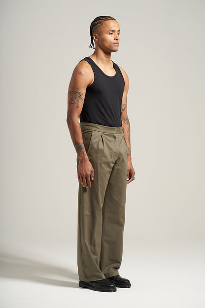 The Olive V2 Pleated Trouser