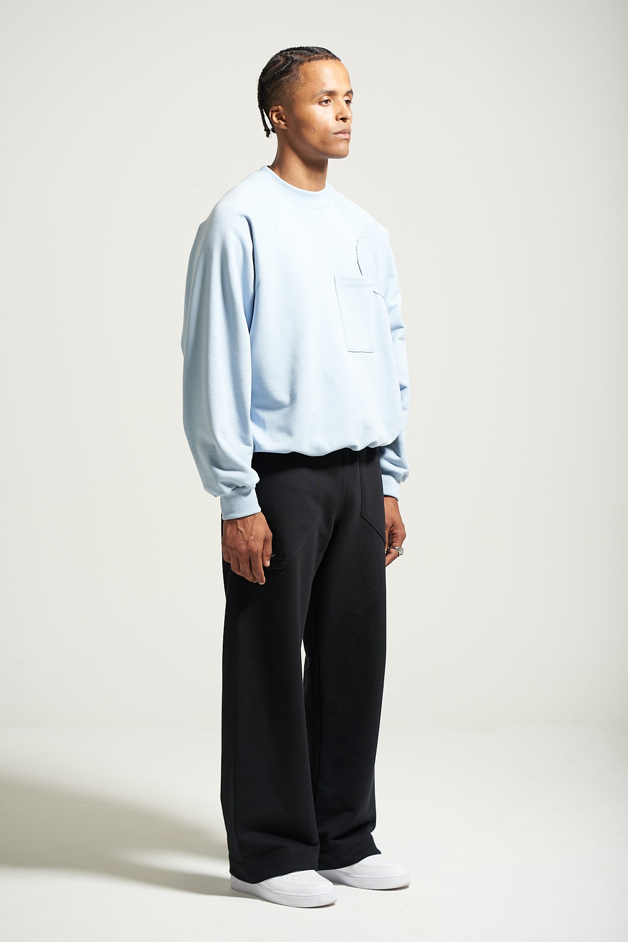 The Sky Blue Raglan Crewneck